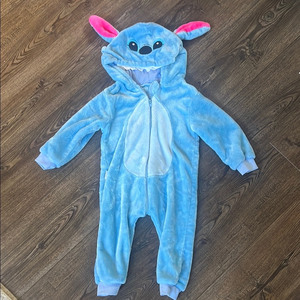 Kids Stitch Character One-Piece Hoodie Romper (2/3T)